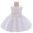 thumbnail image 5 of JAHH Flower Girl Dresses for Wedding Kids Girls Sleeveless Ruffled Princess Bridesmaid Pageant Gown Birthday Party Wedding Dress for Wedding Holiday Partys Gowns(18-24 Months,White), 5 of 9
