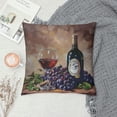 thumbnail image 2 of Orinice Grapes Wine Graphic Decorative Cushion Throw Pillow Cover for Home Living Room Sofa Bedroom Car Couch, Short Plush 1PC 24x24in, 2 of 5