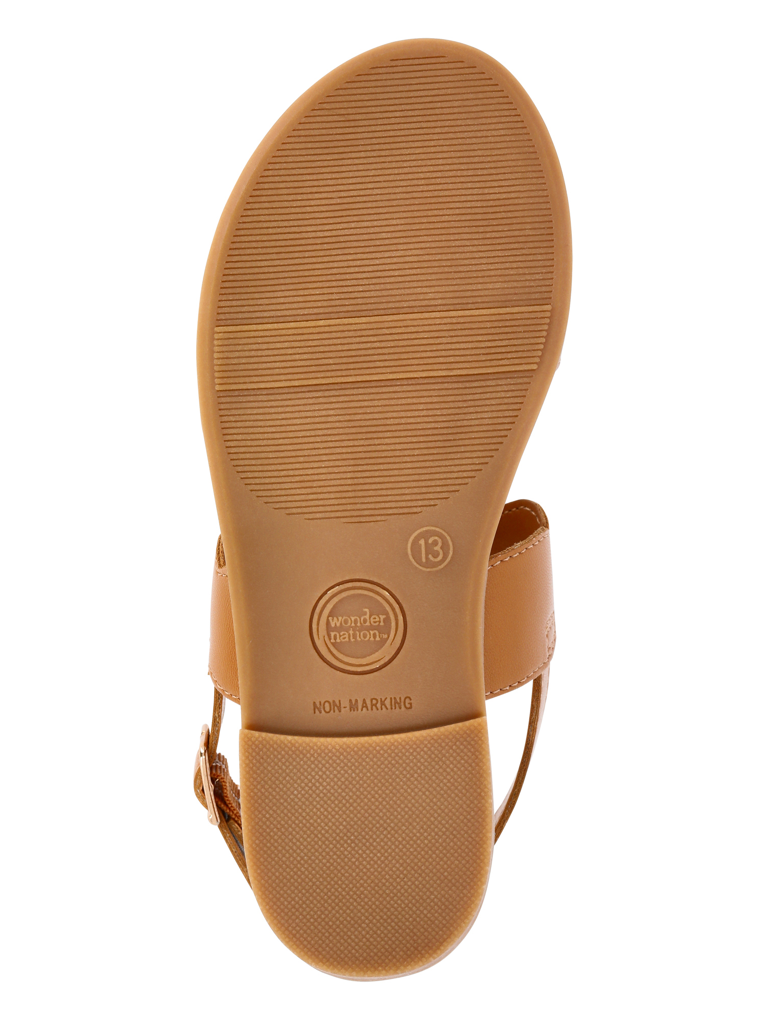 Wonder Nation Girls Two-Strap Slingback Sandals