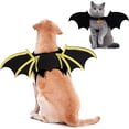 thumbnail image 1 of Alas de murciélago para Halloween. Decoraciones para fiestas. Alas de murciélago con cascabeles de calabaza. Lindos trajes de camuflaje para perros y gatos., 1 of 5