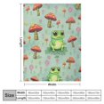 thumbnail image 4 of COMIO Cute Frog Mushroom Blanket Soft Fuzzy Flannel Plush Throw Blanket for Couch Sofa Bed Mushroom Decorative Blankets Funny Frog Mushrooms Gifts Blankets Swaddle Kids Blanket All Season, 4 of 6