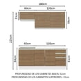 thumbnail image 3 of Cocina Integral Madesa Glamy con tarja 180 cm Marron, 3 of 11