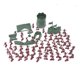 thumbnail image 2 of 100pcs Military Plastic Soldier Model Toy Men Figures Accessories Kit Decor Play Set, 2 of 2
