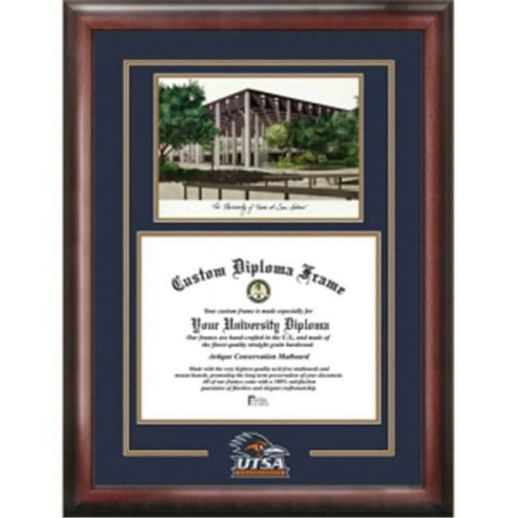 Campus Images TX948SG University of Texas- San Antonio Spirit Graduate Frame with Campus Image