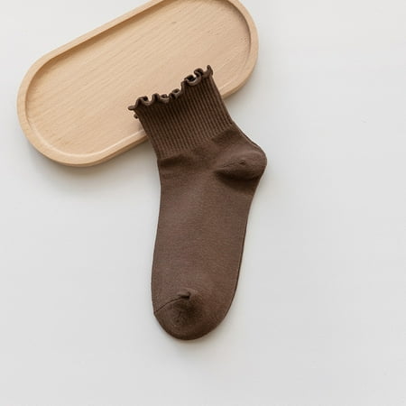Socks women s spring and summer white with loafers short socks Japanese style small leather shoes black pile socks