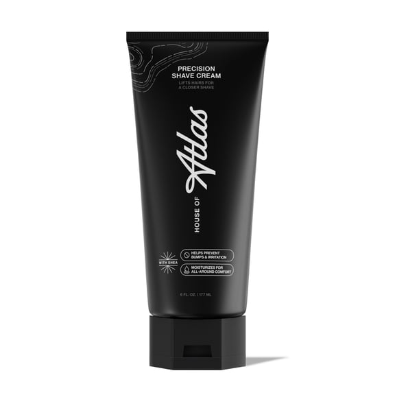 House of Atlas Precision Shave Cream - 6 fl oz: Whole Body Application, Fresh Scent, All Skin Types