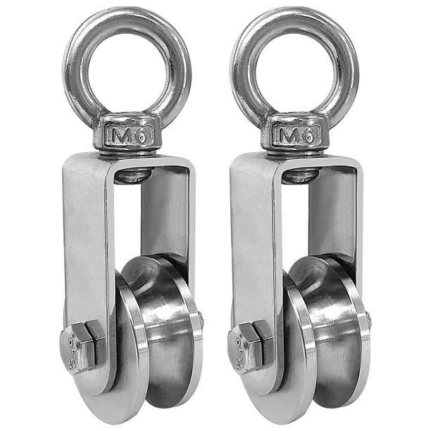 Lifting pulley 304 stainless steel cable pulleys, M34 reeving pulley