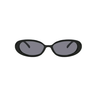 Madden NYC Noely Black Plastic Oval Sunglasses