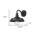 thumbnail image 3 of Burry 1-Light Matte Black Wall Light, 3 of 9