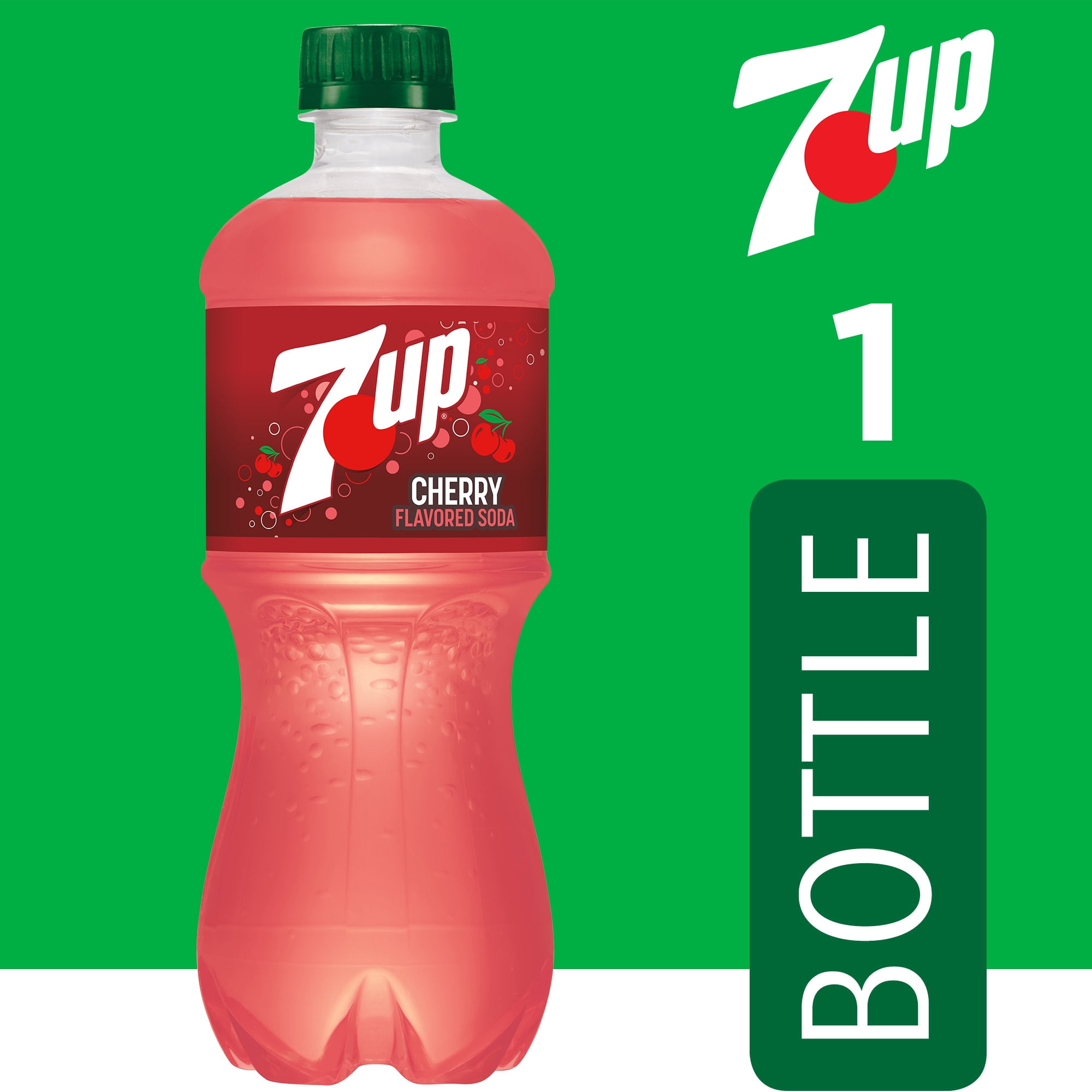 7UP Caffeine Free Cherry Soda Pop, 20 fl oz, Bottle
