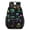 Mushroom and Moon, variant on Mushroom and Lobster Black Pattern 17" School Backpacks for Teens,Waterproof Oxford Fabric,S-Shape Padded Straps for School,Travel,Hiking,Camping