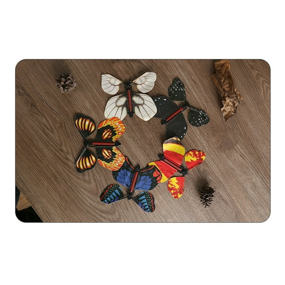 5 Packs Magic Wind Up Flying Great Surprise Gift Butterfly in The Book Rubber Band Powered Magic Fairy Flying ,Toy Great Surprise Gift