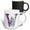 Multicolor, variant on 3drose, Cute Astronaut Monogram Initial W, 11oz Two-tone Yellow Mug