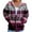 #078-Hot Pink, variant on Cutuoiiu Jackets for Women Casual Winter Plaid Fleece Lined Button Long Sleeve Warm Hooded Jackets Gifts