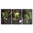 thumbnail image 2 of wall26 - 3 Piece Canvas Wall Art - Mediterranean Herbs and Ingredients: Rosemary, Thyme, Sage, Salt, Oregano - Modern Home Art Stretched and Framed Ready to Hang - 16"x24"x3 Panels, 2 of 4