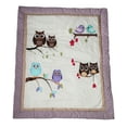 thumbnail image 4 of BabyFad Ensemble de Literie de Bassinette 9 Pcs Hibou Violet, 4 of 6