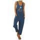 thumbnail image 1 of Mono Para Mujer Con Bolsillos A La Moda, Estampado Con Hombros Descubiertos, Tirantes, Pantalones, Mono Con Botones Odeerbi ODB-4, 1 of 4