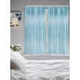 thumbnail image 3 of Teal Blue Living Room Curtains 2 Panel, Modern Abstract Art Ombre Striped Cafe Window Treatment, Extra Long Farmhouse Bedroom Bathroom Kitchen Curtains Drapes 104"x72", 3 of 6