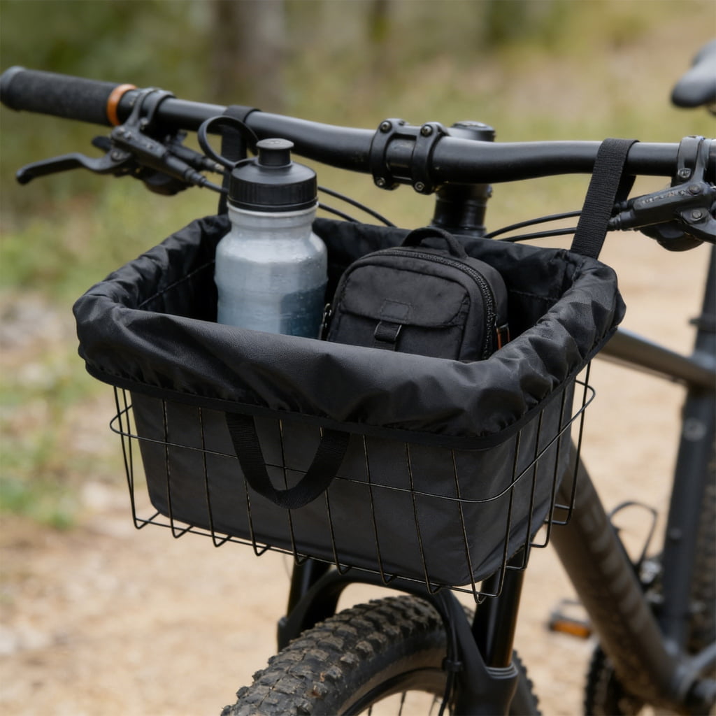 Thickened Oxford Cloth Cycling Basket Protector Design Bike Basket Liner Cover for Front Rear Baskets Use