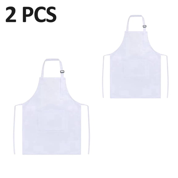 Sasio 2-Pack Kids Apron and Hat Set Children Chef Apron for Cooking Baking Painting
