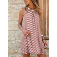 thumbnail image 1 of Nouvelle Robe Sans Manches pour Femmes Sexy Col Halter Jupe Fleurie Imprimée Robe Courte Grande Taille Robe Maxi, 1 of 3