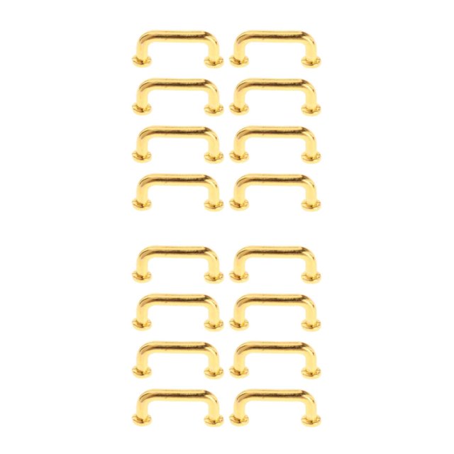 Maytalsory 1:12 Mini Pulls Arch Shape for Gate Closet Large 4Pcs Gold Small 8 Pcs 2Set