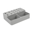 thumbnail image 3 of Porta brochas de maquillaje Organizador de baño Caja de almacenamiento de brochas Portalápices 21 agujeros Gris, 3 of 9
