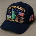 thumbnail image 4 of Lispipm Baseball Caps for Women Men 250 Anniversary USA Hat Patriotic Embroidered Hats Outdoor Sun Cap for All Season Blue, 4 of 7