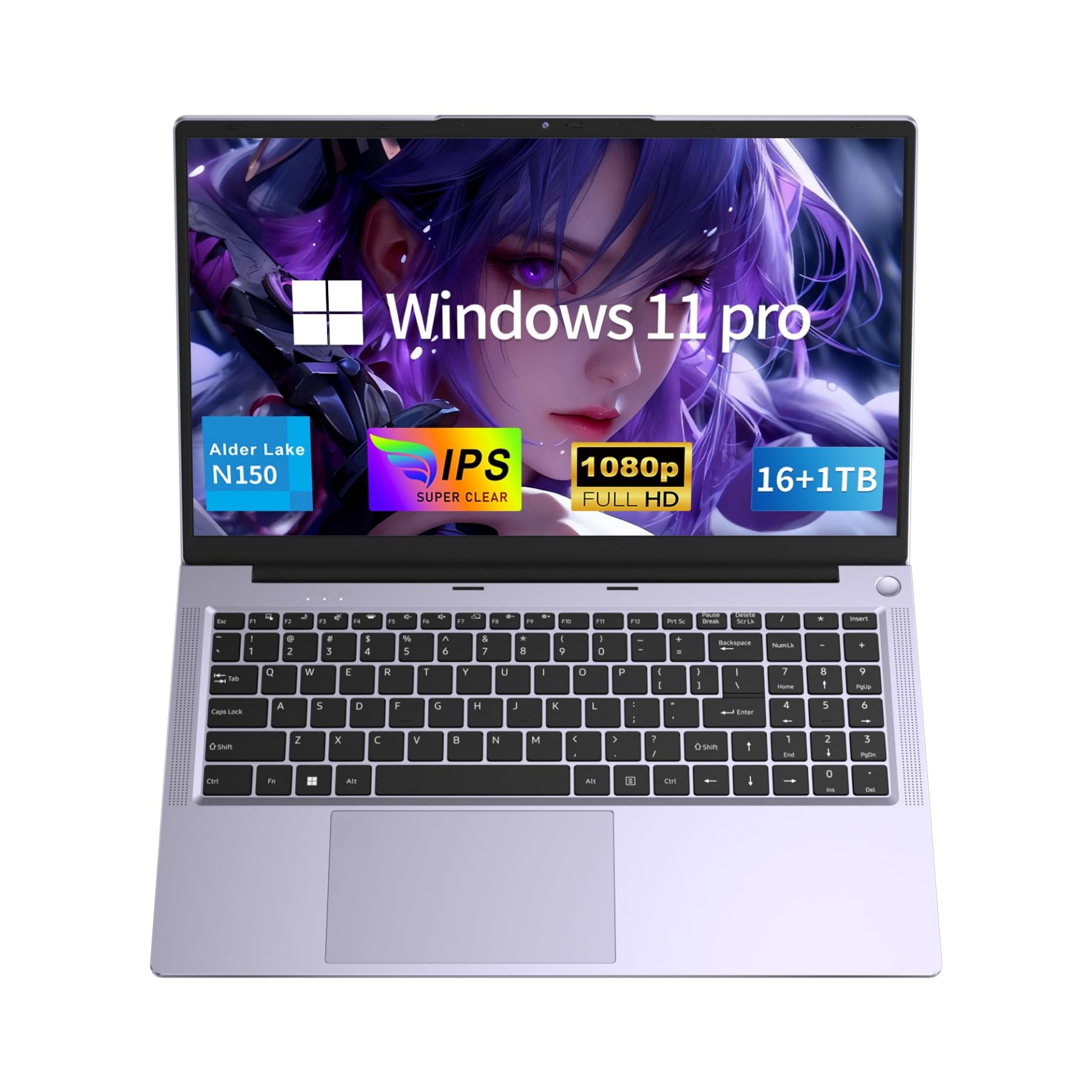Chheart 15.6 Inch Gaming Laptop,Laptop Computer Windows 11 Pro,16GB,1TB SSD,Intel 12th Gen N150(up to 3.6GHz),Backlit Keyboard,FHD Purple