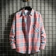 thumbnail image 5 of WREESH Men's Plaid Shirt Fashion Casual Long Sleeve with Pockets Button Down Shirt in a Classic Plaid Print Red, 5 of 5