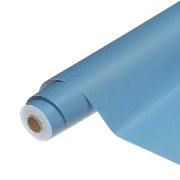 Uxcell Peel and Stick Wallpaper 22" x 197" Waterproof Cloth Contact Paper Light Blue