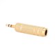 thumbnail image 3 of Adaptador de conector de audio de 3,5 mm macho a 6,35 mm hembra, dorado, F-39, 3 of 11