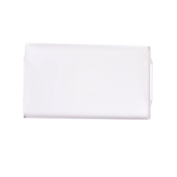 Bandeja de servicio rectangular de metal Plato de refrigerio de hierro Base de florero de color sólido Placa de colección de cosméticos Yuarrent JJ19978-08