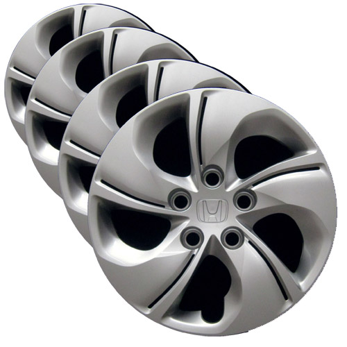 Set Of 4 Silver Plastic Hubcaps Wheel Covers For 2006-2011 Honda Civic 15 Inch