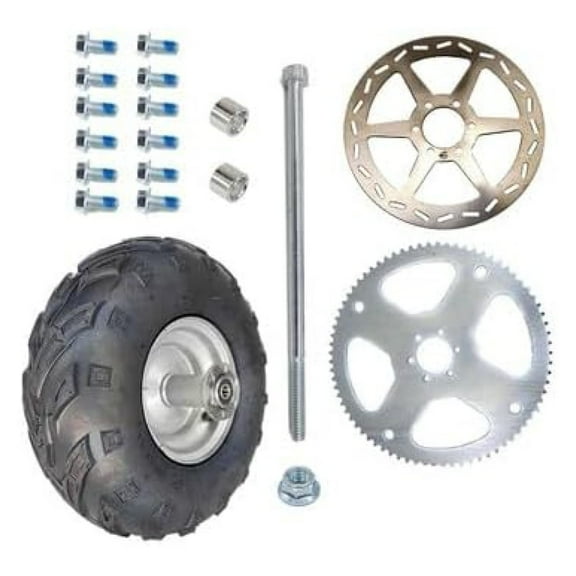 Mini Bike 145x70-6 V-Tread Rear Wheel Assembly Kit, CT100