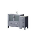 thumbnail image 2 of Volez 48 in W Dark Grey Single Bath Vanity with Side Cabinet, Ceramic Top, and Faucet Set, 2 of 5