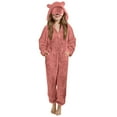 thumbnail image 6 of TBWNWG Girls Sleepwear Cozy Hooded Pajamas with Eye and Cat Ears for Winter Jumpsuit,Size 9-10 Years, 6 of 6
