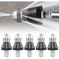 1/4 Inch Sewer Jetter Nozzle Kit | High-Pressure Cleaning Sprayer Pipe | 0° Front & 30° Rear Jets | Stainless Steel Unclog Tool