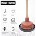 thumbnail image 4 of 2Pcs Plunger Holder, Black Plunger Tray, Universal Plunger Mat for Toilet Plunger, Toilet Plunger Holder Only, Toilet Plunger Stand Catches Drips from Plunger, Dries Quickly, 4 of 7