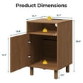 thumbnail image 2 of May in Color Nightstand for Bedroom, Brown Side Table with Charging Station, Accent Bedside Table with Solid Wood Legs for Living Room, 2 of 10