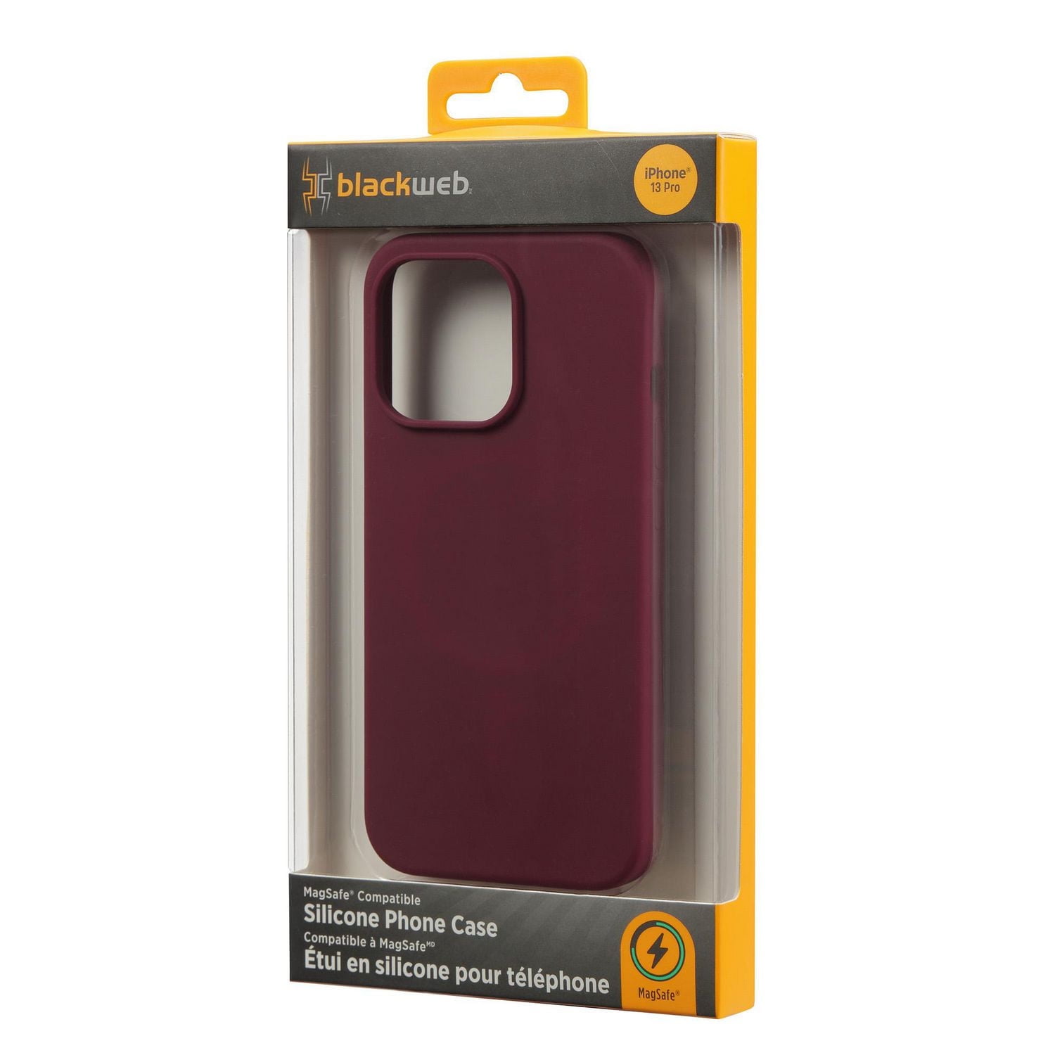 blackweb iPhone 13 Pro MagSafe Compatible Lightweight Silicone Phone Case (BWA22WI624C-Peach, BWA22WI603C-Black, BWA22WI623C-Green, BWA22WI626C-Plum)