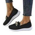 thumbnail image 3 of AUDeals Women's Wide Width Shoes, Memory Foam Work Sneakers with Casual Comfort for Everyday Walking (Black, 9), 3 of 7
