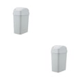 thumbnail image 3 of Inteprter Práctico cubo de basura de cocina de plástico, tapa abatible extraíble, fácil de limpiar, sala de estar, cocina, cama de basura Type1 NO1, 3 of 6