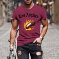 thumbnail image 1 of TaTaai T-Shirt Imprimé pour Hommes Manches Courtes Col Rond Ample Léger pour Printemps Été Sport Cadeau, 1 of 5
