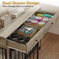 thumbnail image 3 of Waleaf 44 inch Dog Crate Furniture with 2 Storage Drawers,Wooden Dog Kennel for Inside,Tables with Dog Crate for Large Medium Dogs, 3 of 7