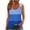 Blue, variant on XMMSWDLA Summer Tank Cute Tops Women Casual Sleeveless Shirt Loose Fit Scoop Neck O Ring Shoulder Blouse Black Womens Camisole Tank Tops