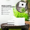 thumbnail image 6 of Spaco 18" Wicker Coffee Table, PE Rattan Patio Side Table with 2-Tier Storage, Composite Wood Top, Coffee Table for Outdoor, Mixed Brown, 6 of 11