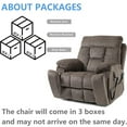 thumbnail image 5 of Oversized Power Lift Recliner Chair with Massage and Heat for Elderly, UHOMEPRO Large Wide Seat Recliners for Big and Tall, Safety Motion Reclining Mechanism with Hidden Cup Holder, Dark Brown, 5 of 13