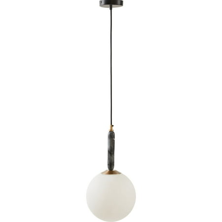 

19.5 Black and White Frosted Ceiling Light Fixture
