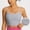 Gray, variant on Womens Scoop Neck Longline Padded Sports Bra Adjustable Strappy Butter Workout Crop Tank Top,Light Compression Comfy Regular Solid M